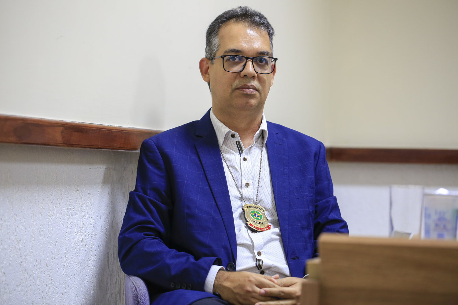 Flavio Sandro é Delegado da Delegacia Especializada de Proteção Animal e Meio Ambiente de Aracaju (Depama). (foto:Adilson Andrade/Ascom UFS)