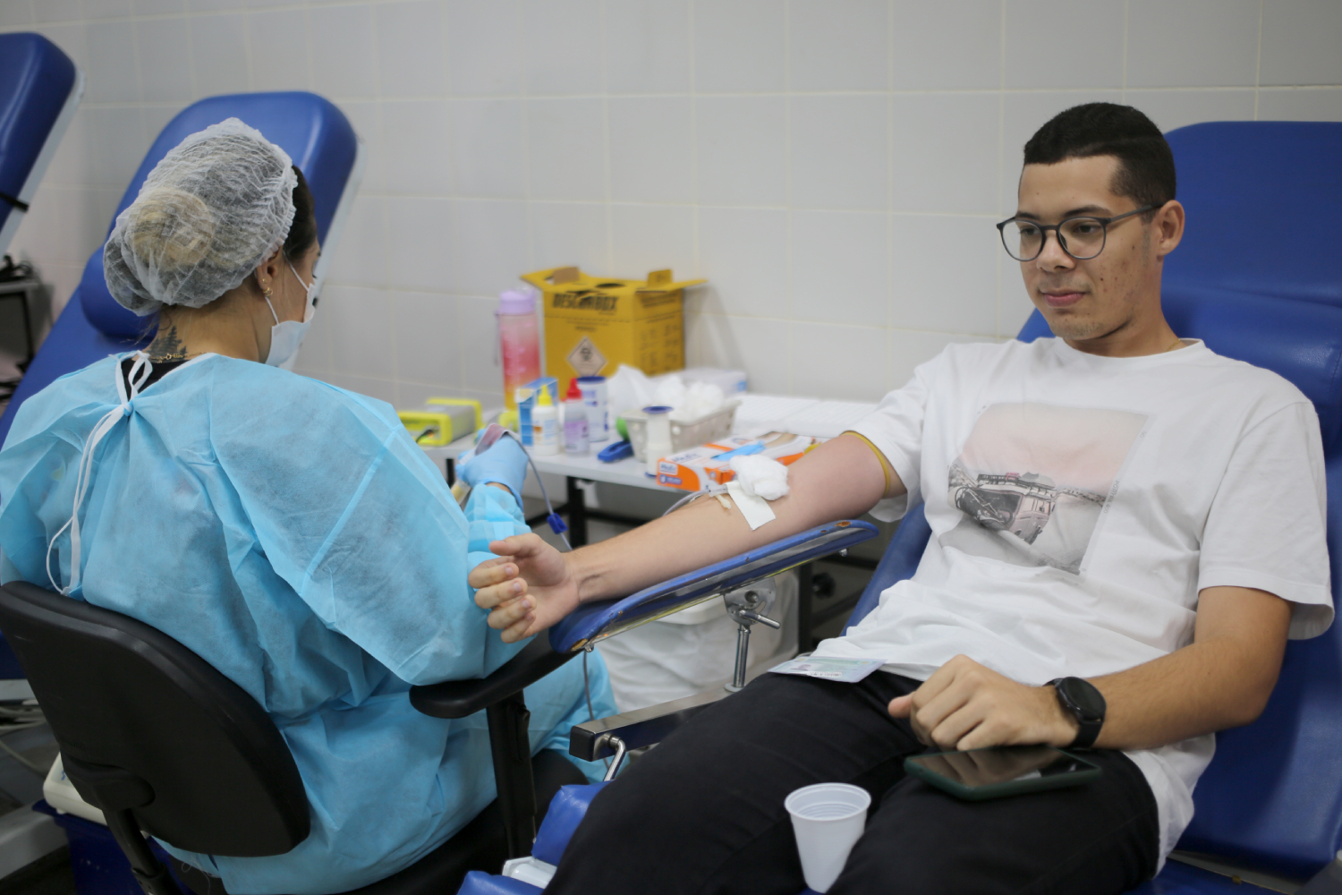 Matheus Fontes é estudante de Fonoaudiologia da UFS. (Foto: Schirlene Reis/Ascom UFS)