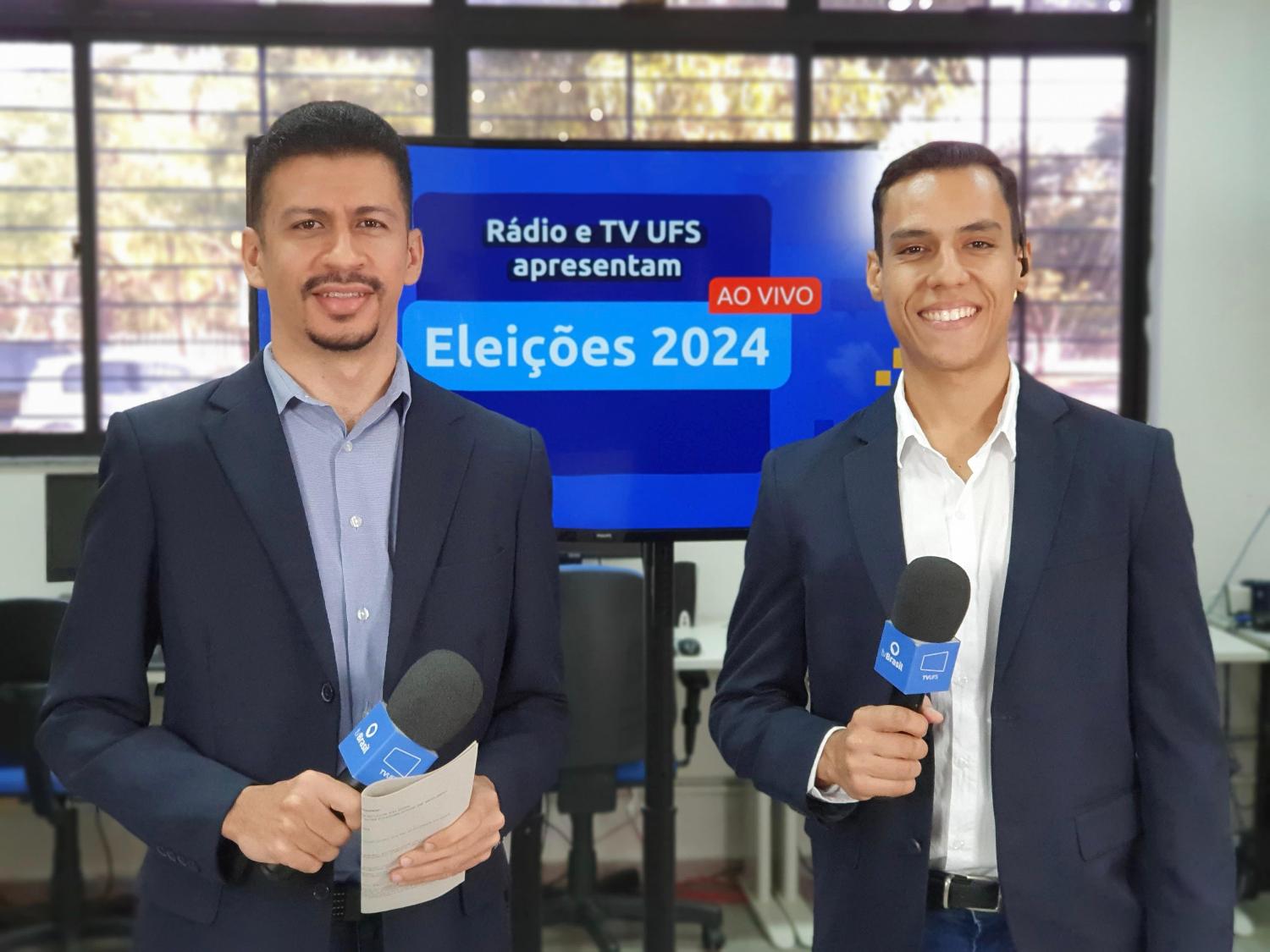 Josafá Neto e João Figueiredo são jornalistas da Rádio e TV UFS. Foto: Caio Ribeiro/TV UFS