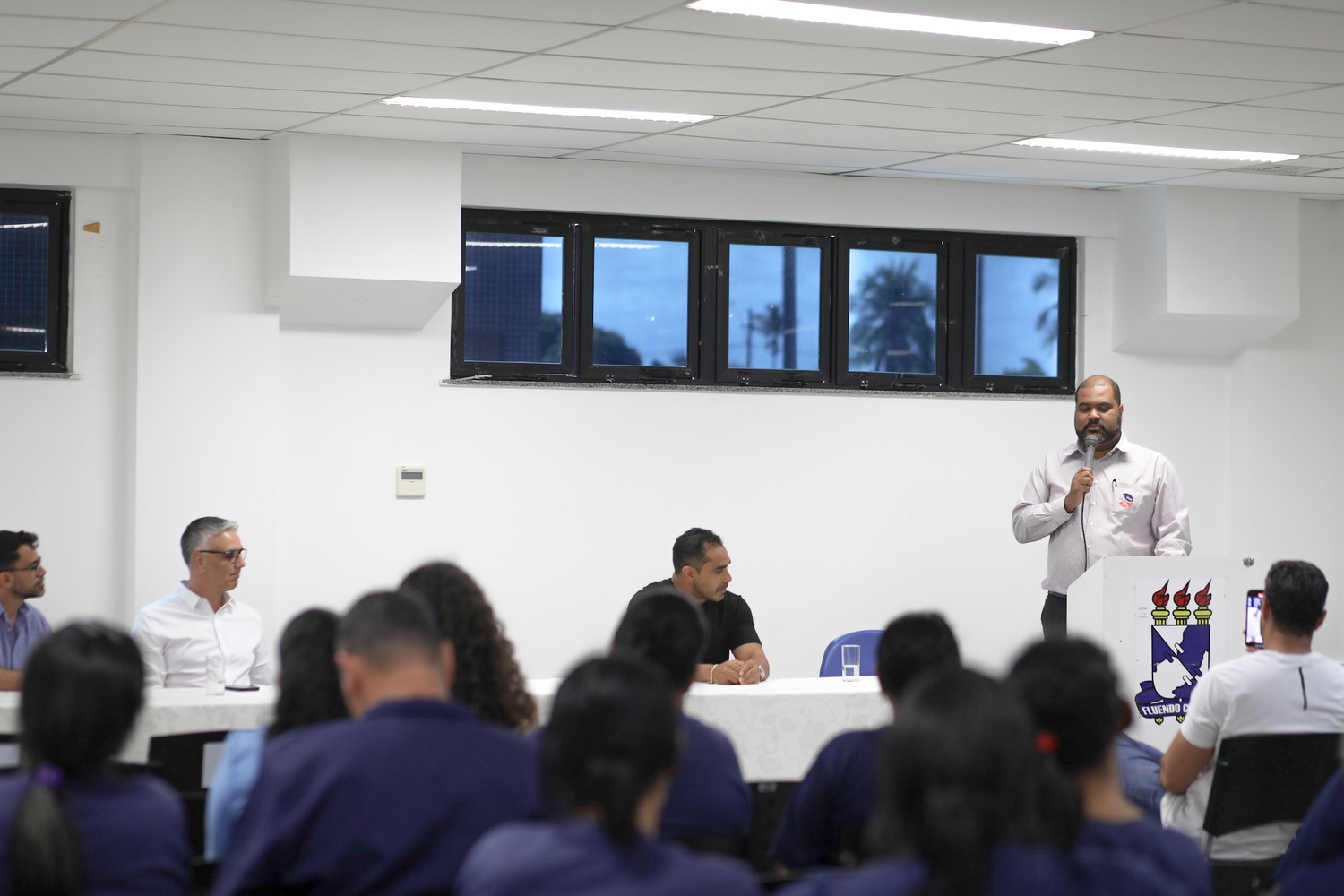 Reitor da UFS, Valter Santana, destacou a integração entre a comunidade e o campus (Foto: Elisa Lemos/Ascom UFS)