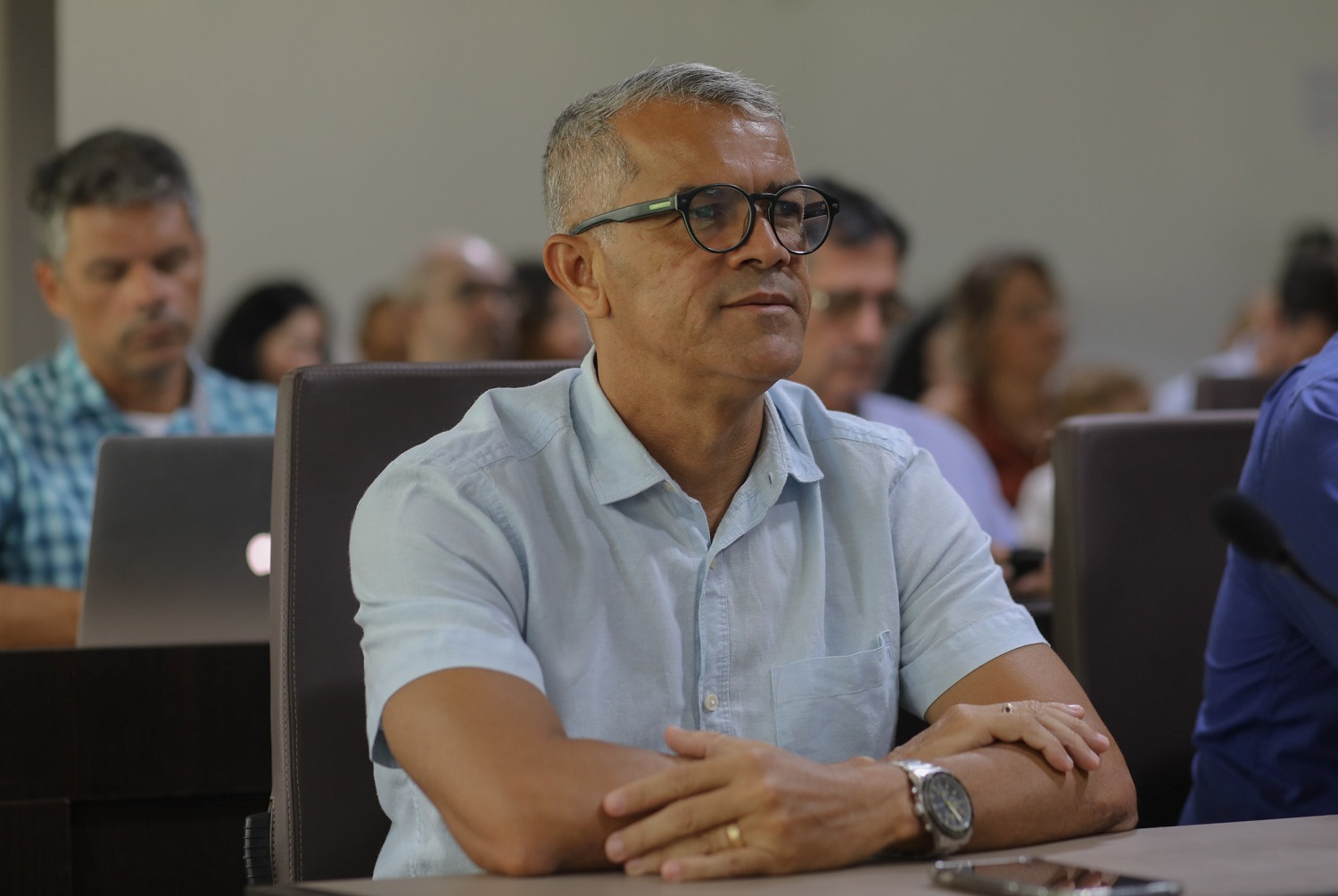 Marcelo Alves Mendes explica que esforço coletivo da comunidade possibilitou a superação das adversidades (Foto: Elisa Lemos/Ascom UFS)