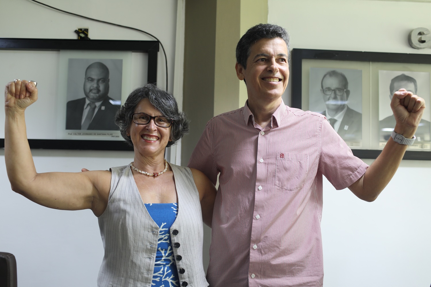 André Maurício Conceição de Souza e Silvana Aparecida Bretas vão gerir a UFS pelos próximos quatro anos (Foto: Janaína Cavalcante/Ascom UFS)